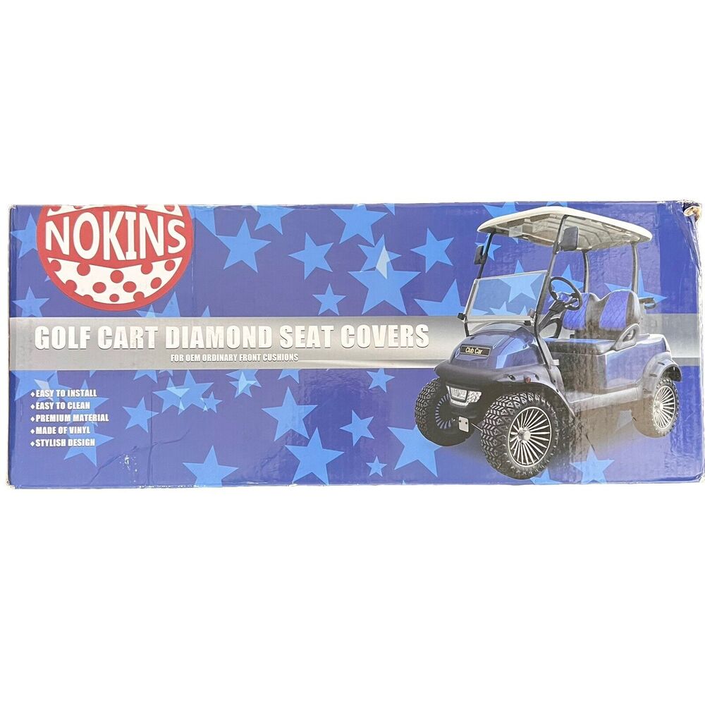 Nokins‎ Golf Cart Seat Cover For OEM Front Cushions Brown/Black Club Car Model P